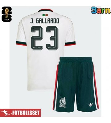 Mexiko Jesus Gallardo #23 Bortatröja Barn VM 2026 Kortärmad (+ Korta byxor)